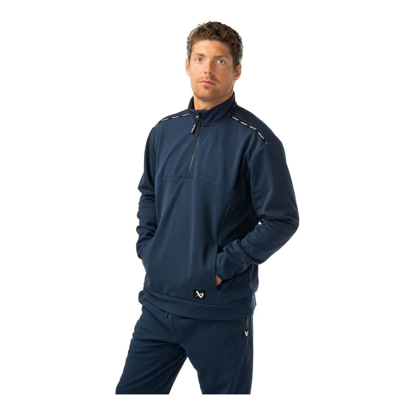 Bauer Tröja Team Fleece 1/2 Zip Sr Navy