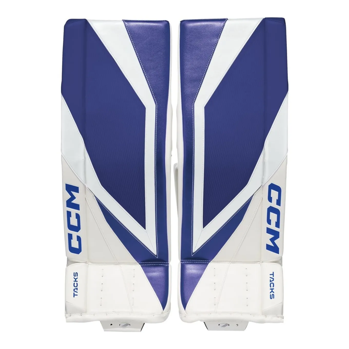 CCM Målvaktsbenskydd Tacks Sr White/Navy