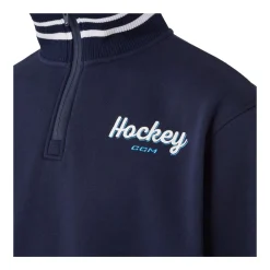 CCM Tröja Stripe Quarter Zip Sr Navy